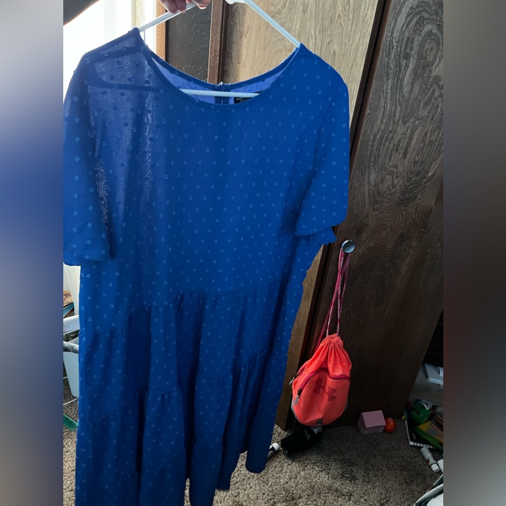 Dress, from SHEIN Curve, 3XL, blue
